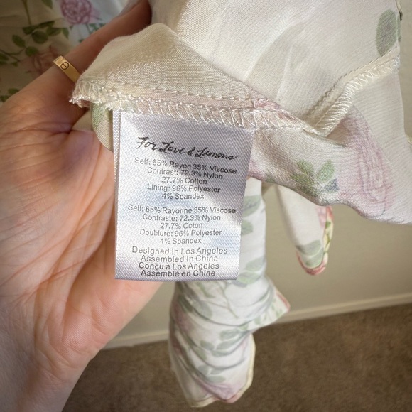 For love & Lemons Butterscotch Tank Midi Dress floral and pokla dot - Picture 12 of 12